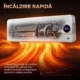 Termoventilator ceramic de perete 2000 W cu control prin aplicatie, 3 moduri, termostat, timer, telecomanda, alb - imagine 5