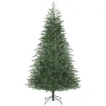 Brad de Craciun artificial de 210 cm, ignifug, cu 2942 de crengi realiste si baza pliabila din metal