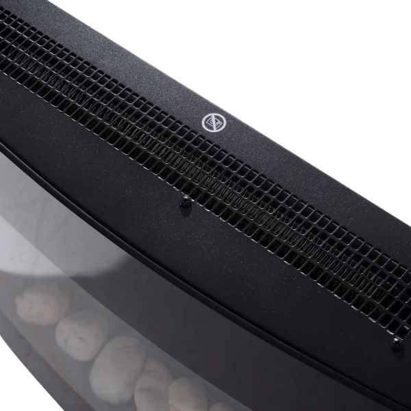 Semineu Electric Aarhus, de Perete, Putere Reglabila 900/1800 W, Telecomanda, Negru - imagine 8