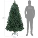 Brad de Craciun Artificial 180 cm cu 1061 de Crengi si Baza din Metal, Verde - imagine 3