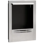 Semineu pe Bioetanol Incorporat din Otel, Capacitate 0,9L si Durata 3,3 Ore, 48x18x59 cm, Argintiu