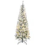 Brad de Craciun inzapezit cu 180 de lumini LED si 11 efecte, 479 de ramuri, Ø65x180 cm, verde si alb