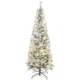 Brad de Craciun inzapezit cu 180 de lumini LED si 11 efecte, 479 de ramuri, Ø65x180 cm, verde si alb