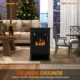 Semineu pe Bioetanol Independent, Arzator de 1,2L, Durata 3 Ore, Suprafata Incalzita 20-25 m², Negru - imagine 7