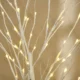 Brad de Craciun Alb cu Lumini LED si 12 Ramuri pentru Interior si Exterior, din PP si Metal, 22x22x180 cm - imagine 8