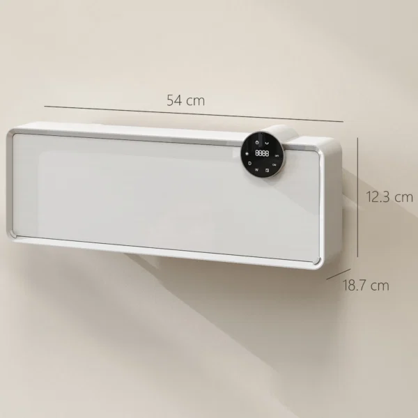 Aeroterma Electrica Ceramica de Perete 2000W cu 3 Moduri, Temperatura Reglabila, Timer si Telecomanda, Alb - imagine 3