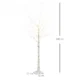 Brad de Craciun Alb cu Lumini LED si 12 Ramuri pentru Interior si Exterior, din PP si Metal, 22x22x180 cm - imagine 3