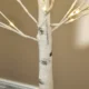 Brad de Craciun Alb cu Lumini LED si 12 Ramuri pentru Interior si Exterior, din PP si Metal, 22x22x180 cm - imagine 9