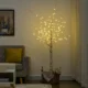 Brad de Craciun Alb cu Lumini LED si 12 Ramuri pentru Interior si Exterior, din PP si Metal, 22x22x180 cm - imagine 10