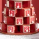 Calendar Advent de Craciun din lemn, cu lumini LED, pentru copii si adulti, rosu si verde - imagine 9
