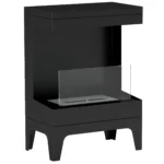 Semineu pe Bioetanol Autoportant cu Arzator de 0,9L si Durata de 3,3 Ore, 38x22x54 cm, Negru