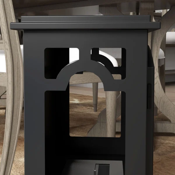 Semineu pe Bioetanol de Podea cu Rezervor de 1.2L si Acoperire 25㎡, 45x28x54cm, Negru - imagine 8