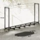 Lemnaie 0.8m³ Regulabila cu Husa Impermeabila si Lanturi din Otel, 235x31x116 cm, Negru - imagine 3