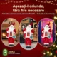 Mos Craciun Animat cu Muzica si Dans 120 cm, Brate Reglabile, Decor Craciun Rosu - imagine 7