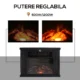 Semineu Electric Tivoli, De Podea sau Incastrabil, 34 × 25 cm, 2 Trepte de Incalzire, Negru - imagine 6