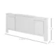 Masca pentru Calorifer cu Grilaj Incrucisat si Lungime Reglabila, 136-200 x 21,5 x 91,7 cm, Alb - imagine 3