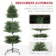 Brad de Craciun Artificial, Inalt de 180 cm, cu 818 Ramuri si Baza din Otel pentru Interior, Verde - imagine 6