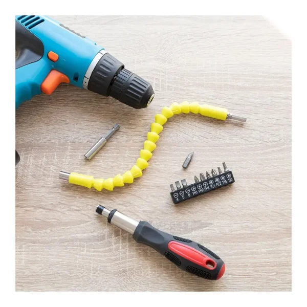 EXTENSOR MAGNETIC FLEXIBIL PENTRU SURUBELNITA CU ACCESORII DRILLEX INNOVAGOODS