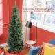 Brad de Craciun artificial 182,88 cm cu 479 ramuri, Design inalt si ingust cu baza pliabila, Verde - imagine 4
