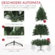 Brad de Craciun artificial 180cm, cu 800 de ramuri si baza din metal, verde - imagine 7