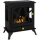 Semineu pe Bioetanol de Podea cu Rezervor de 1.2L si Acoperire 25㎡, 45x28x54cm, Negru