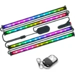 Banda LED inteligenta pentru masina Govee H6119 RGBIC, sincronizare muzica, lumina colorata, 4×30 cm