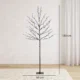 Copac de Craciun tip cires, 180 cm, cu LED-uri, 20 ramuri, timer zilnic, pentru interior si exterior acoperit, negru - imagine 3