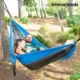 Hamac dublu pentru Camping Swing & Rest InnovaGoods, 270x140 cm, tesatura de parasuta