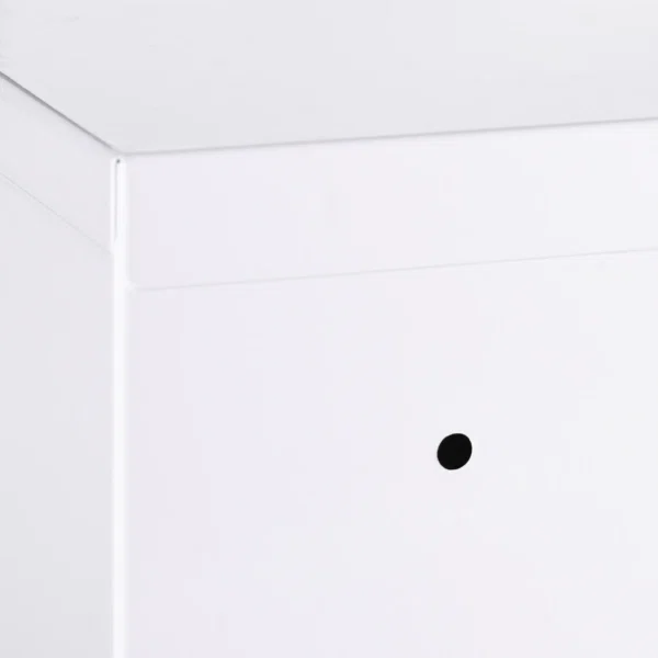 Dulap pentru Medicamente cu 3 Rafturi si Incuietoare cu 2 Chei, din Otel, 40x15x53,5 cm, Alb - imagine 9