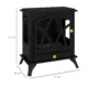 Semineu pe Bioetanol de Podea cu Rezervor de 1.2L si Acoperire 25㎡, 45x28x54cm, Negru - imagine 3