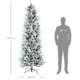 Brad de Craciun cu Zapada Artificiala 225cm, 988 de Crengi si Baza din Otel pentru Interior cu Deschidere Automata - imagine 3