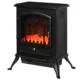 Semineu Electric Durham, de Podea, 42 × 54 cm, Efect de Flacara Reglabil, 2 Trepte de Incalzire, 950/1850 W, Termostat, Negru