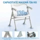 Scaun de dus pliabil cu cotiere si spatar, reglabil, 136 kg - imagine 6