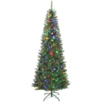 Brad de Craciun de 210 cm cu 350 de lumini albe si colorate, 9 moduri de iluminare