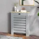 Acoperis pentru Calorifer din MDF cu Sertar, 78x19x95.5 cm, Gri - imagine 2
