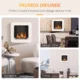 Semineu cu bioetanol montat pe perete , din metal, ardere de 2,5 ore, cu rezervor de 1 l si capac de 20 m², 48x18x48cm, alb - imagine 6