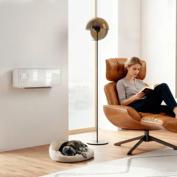 Aeroterma Electrica din Ceramica 2000W de Perete cu 3 Moduri, Temperatura Reglabila, Timer, Telecomanda, Blocare pentru Copii, Alb - imagine 2