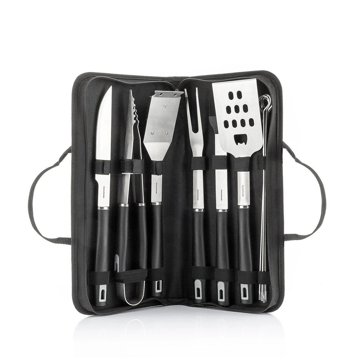 kit-de-ustensile-pentru-gratar-cu-husa-geanta-bbset-innovagoods-12-piese KIT DE USTENSILE PENTRU GRATAR CU HUSA GEANTA BBSET INNOVAGOODS 12 PIESE