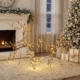 Set 3 reni luminosi de Craciun pentru exterior, 120 cm, 200 LED-uri alb cald, 8 moduri de iluminare, timer, maro - imagine 9