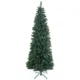 Brad de Craciun Artificial 210 cm cu 687 de Ramuri, Design Ingust si Inalt cu Baza Rabatabila, Verde