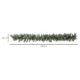 Ghirlanda de Craciun cu 50 de lumini LED albe si decoratiuni, din plastic si metal, 180x30x30 cm, verde - imagine 3