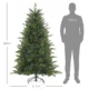 Brad de Craciun Artificial de 180 cm cu 1821 de Crengi si Baza Metalica, Verde - imagine 3
