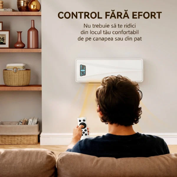 Incalzitor de Perete 2000 W cu 3 Moduri si Telecomanda, Alb - imagine 8