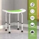 Scaun pentru dus din aluminiu si plastic antiderapant, inaltime reglabila pe 6 nivele, 39-52cm, verde - imagine 5