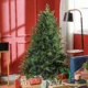 Brad de Craciun 150 cm din plastic verde cu baza din metal si 1309 crengi ignifuge - imagine 2