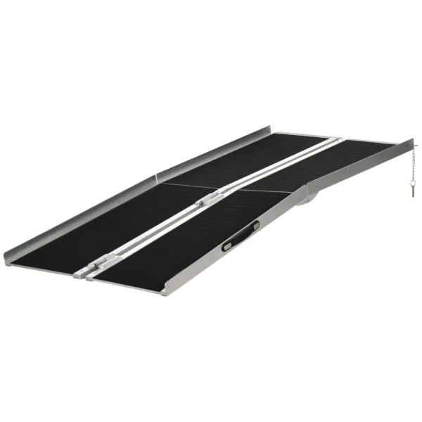 Rampa pliabila pentru scaune cu rotile din aluminiu cu margini inalte antiderapante - imagine 10