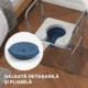 Scaun comod WC pentru varstnici si persoane cu dizabilitati 4 in 1 reglabil pe inaltime, cu brate capitonate, gri - imagine 8
