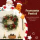 Ghirlanda de Craciun de 60 cm cu lumini LED albe, timer, conuri, boabe si frunze de ilex, verde - imagine 4
