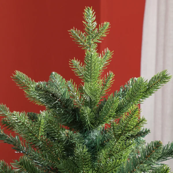 Brad de Craciun 210 cm din plastic verde cu baza din metal si 2445 de crengi ignifuge - imagine 8