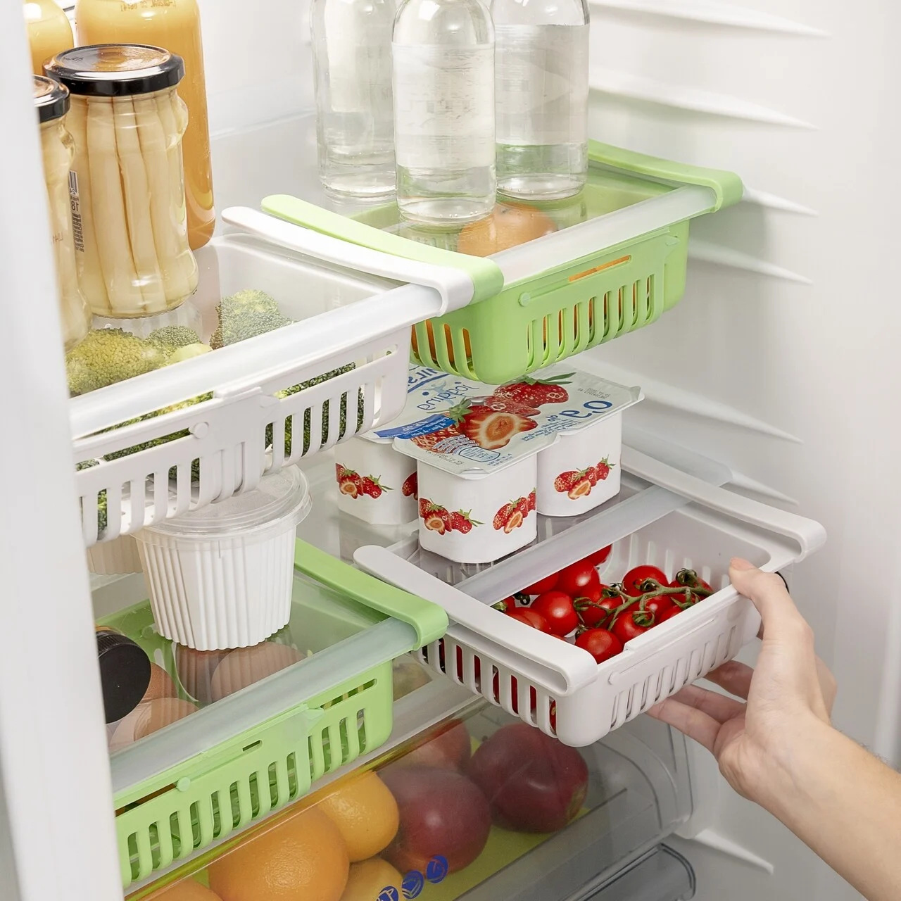 ORGANIZATOR DE FRIGIDER REGLABIL FRIWER INNOVAGOODS (PACHET DE 2) ORGANIZATOR DE FRIGIDER REGLABIL FRIWER INNOVAGOODS (PACHET DE 2)